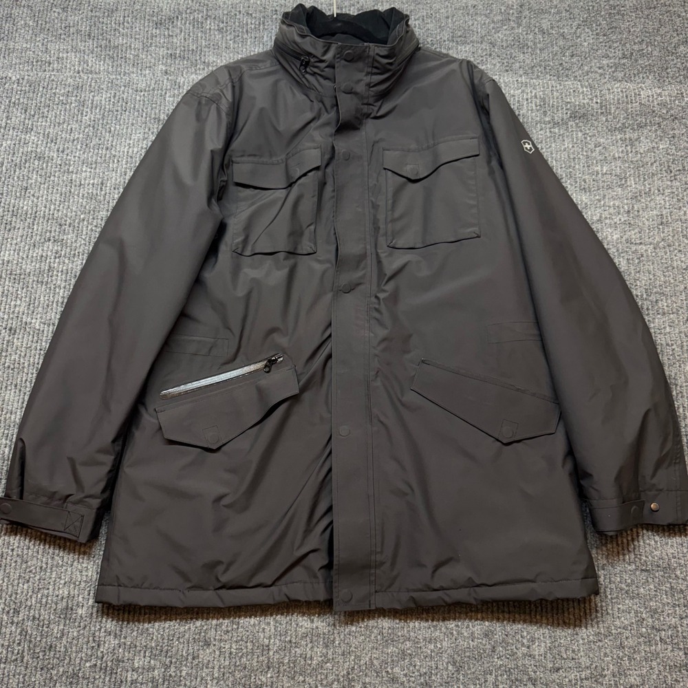 Victorinox Swiss Army Field Jacket Mens XL Black Primaloft Insulated Full Zip